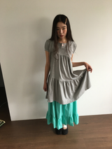 Liang button frill long skirt (4color)