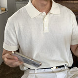 LMN Newer 3 Burkle Collar Short Sleeve Knitwear (7 colors)