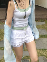 ココフリルレイヤードスカートパンツ