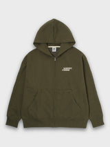 リバーシジップフーディー- KHAKI