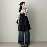  Lying Ribbon Printing Short Sleeve