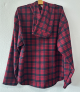 DAILY OVER HOOD SHIRT BLOUSE💚💙❤ - 3 COLORS