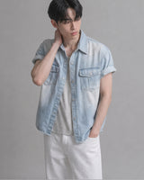 (UNISEX)スラブデニムオーバーシャツ