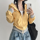 Back-Printed Zip-up 💛 Horse Slim Hoodie Zip-up (4 colors)
