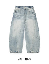 B-Ed Cut Curved Denim Pants
