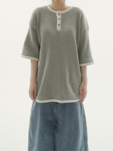 Daying waffle short sleeve T-shirt -5C