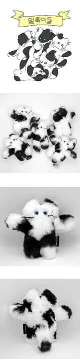 GODASHIN Cats キーホルダー ブラック アンド ホワイト
