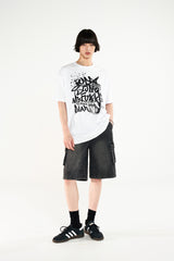 グランジ グラフィック オーバーフィット Tシャツ / Grunge Graphic Oversized Fit T-Shirt