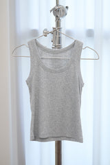 Basic Ribbed Sleeveless (Gray)