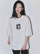 ORIGHH ガールオーバーサイズクロップ半袖Tシャツ_ショートヘアーガール