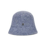 VA Curved Oval Metal Washed Knit Bucket Hat  / Soft Blue