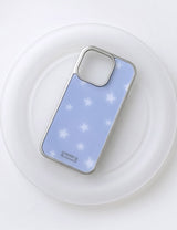 【MADE】Milky Blue Star Silver Bumper Case