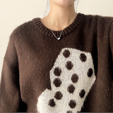 Somyi Bold Dice Graphic Oversized Fit Knitwear