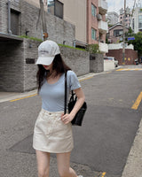 Moa cotton mini skirt