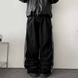 Hey 3ライントラックフリースバンディングワイドパンツ