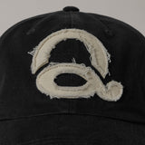 Washed Logo Ball Cap (Black/White)