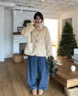 ディーズバックポケットウォッシュドデニムバルーンパンツ
