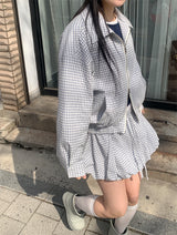 ライトチェックブルゾン (2C)