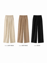 [SET] LMN Martin Air Cool Oversized Linen Shirt + Niel Natural Pintuck Linen Pants