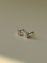フローラルピアス (シルバー)