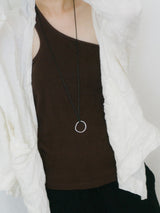 Big circle strap necklace