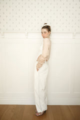  Side line track pants (ivory)