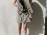 shirring mini skort