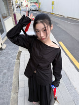  MELLOW WAVE PLEATS SKIRT