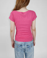 SOFT RIB V-NECK TEE