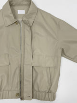 Monet Leather Loose Fit Blouson Jumper