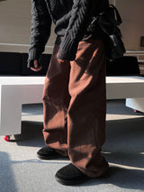 Herringbone stitch denim - BROWN