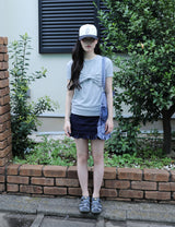 メッシュ スター ラッフル ミニスカート(NAVY)