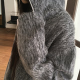 デュオモヘアファーブラッシュジッパーフードジップアップ
