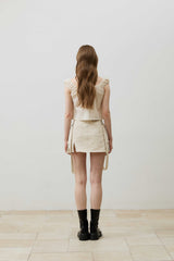CUDDLY SLEEVELESS TOP / BEIGE