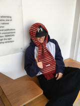 No.1489 stripe wool muffler (5color)