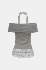 Noir Daisy Frill T-shirt