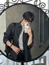 LMN Mer Oversized Fit Check Shirt (2 colors)