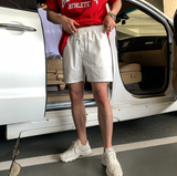 Liu Washing Cotton Banding Shorts