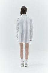 KIRSH PLAIN SEE THROUGH LOOSE FIT SHIRT - SKY 