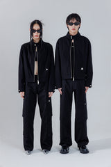 shoulder two tuck jacket_black