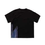 EEERRR サイドサーフボードアートワークTシャツ (ブラック)