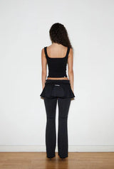 Petite flare pants - black