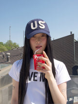 US クロシェ キャップ / ネイビー