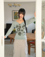 Bonto Flower Sheer T-Shirt