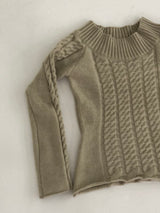 Off-Shoulder Cable Sweater