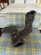 Moufee Fur-Lined Belted Long Ugg Boots