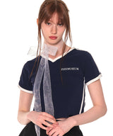 VラインスポーティーTシャツ (NAVY)