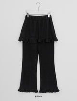 Beaunish Frill Layered Banding Skirt Pants