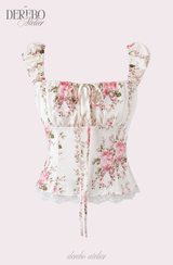 Flora Lace Bustier Blouse