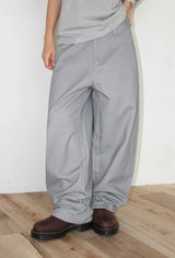 DYED BARREL WIDE PANTS